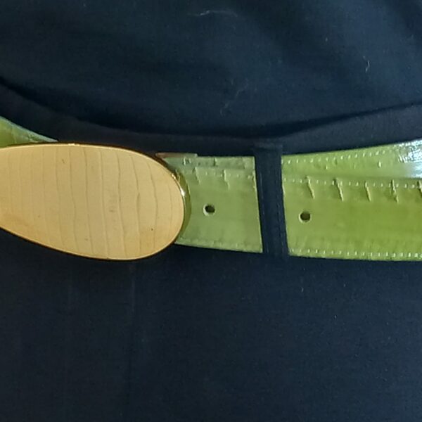 Ceinture "serpentine" en cuir véritable