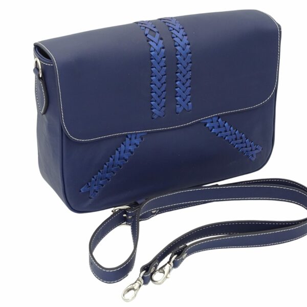 Sac à main "malvina" bleu nuit en cuir