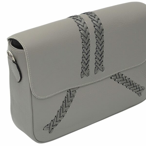 Sac à main "malvina" gris amilton en cuir