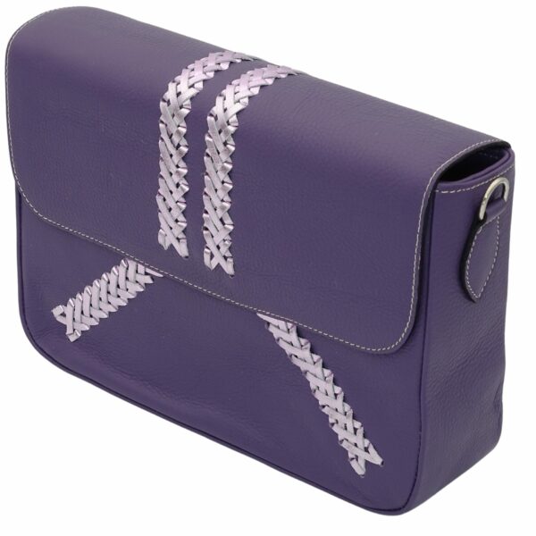 Sac à main "malvina" lilas en cuir