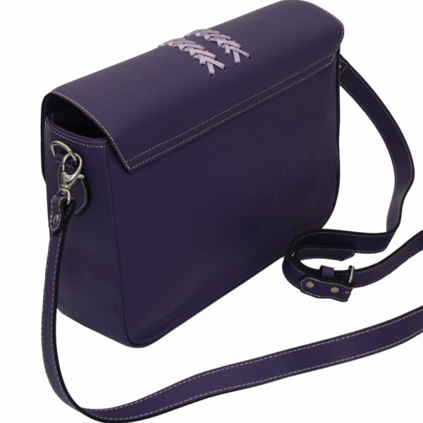 Sac à main "malvina" lilas en cuir – Image 3