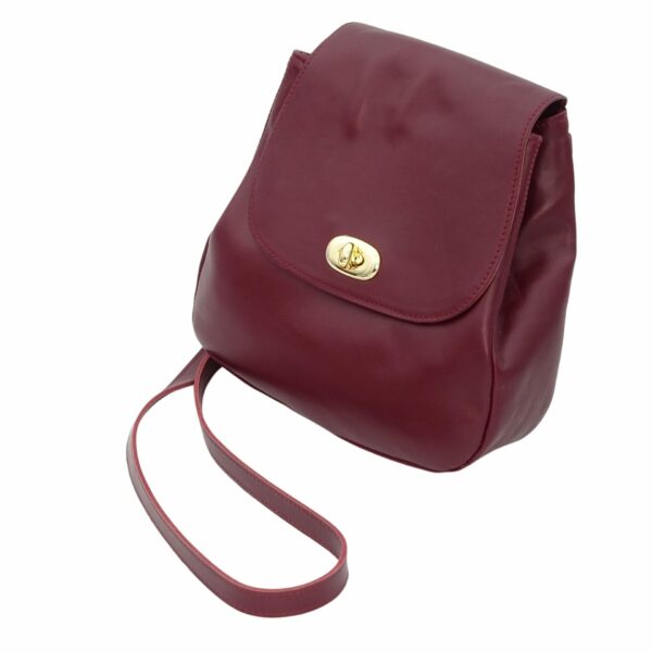 Sac à main "Elly" bordeaux en cuir
