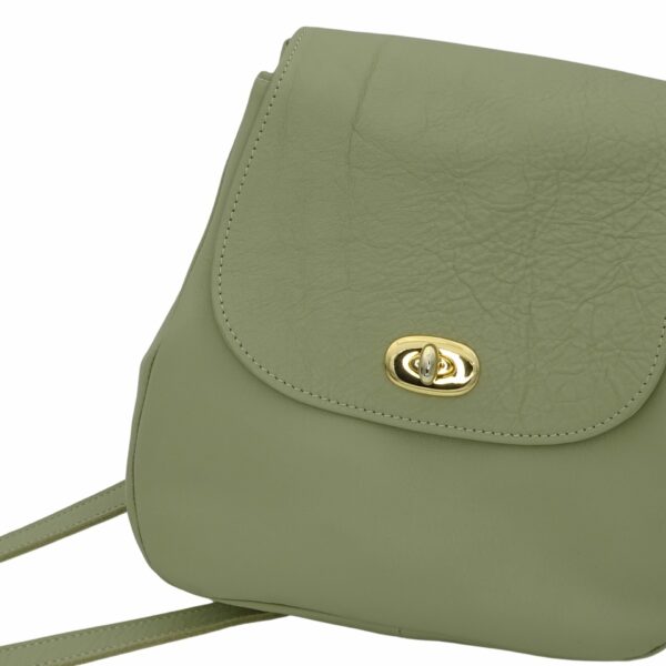 Sac à main "Elly" vert olive en cuir