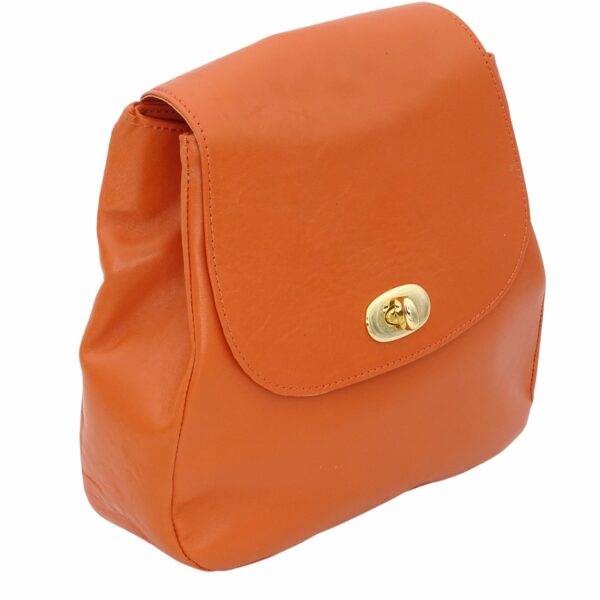 Sac à main "Elly" mandarine en cuir