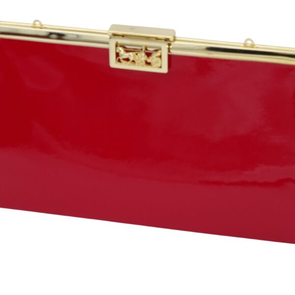 Sac à main luxe "Vénus" en cuir verni rouge