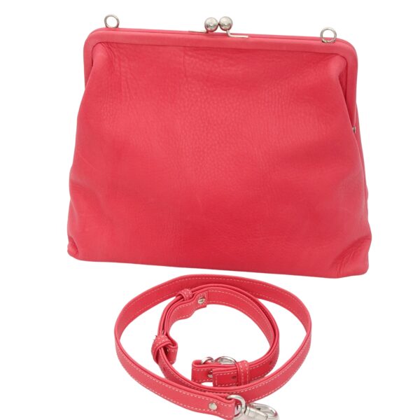 Sac à main en cuir "Mery" framboise