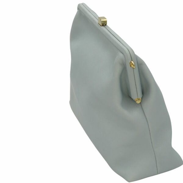 Sac à main en cuir "Mery" cendré – Image 2