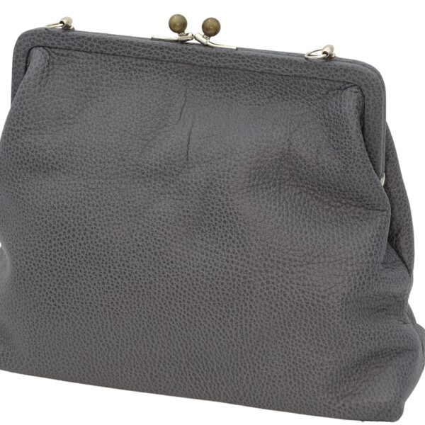 Sac à main en cuir "Mery" gris souris
