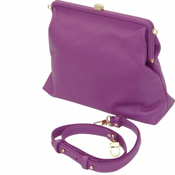 Sac à main en cuir "Mery" lilas